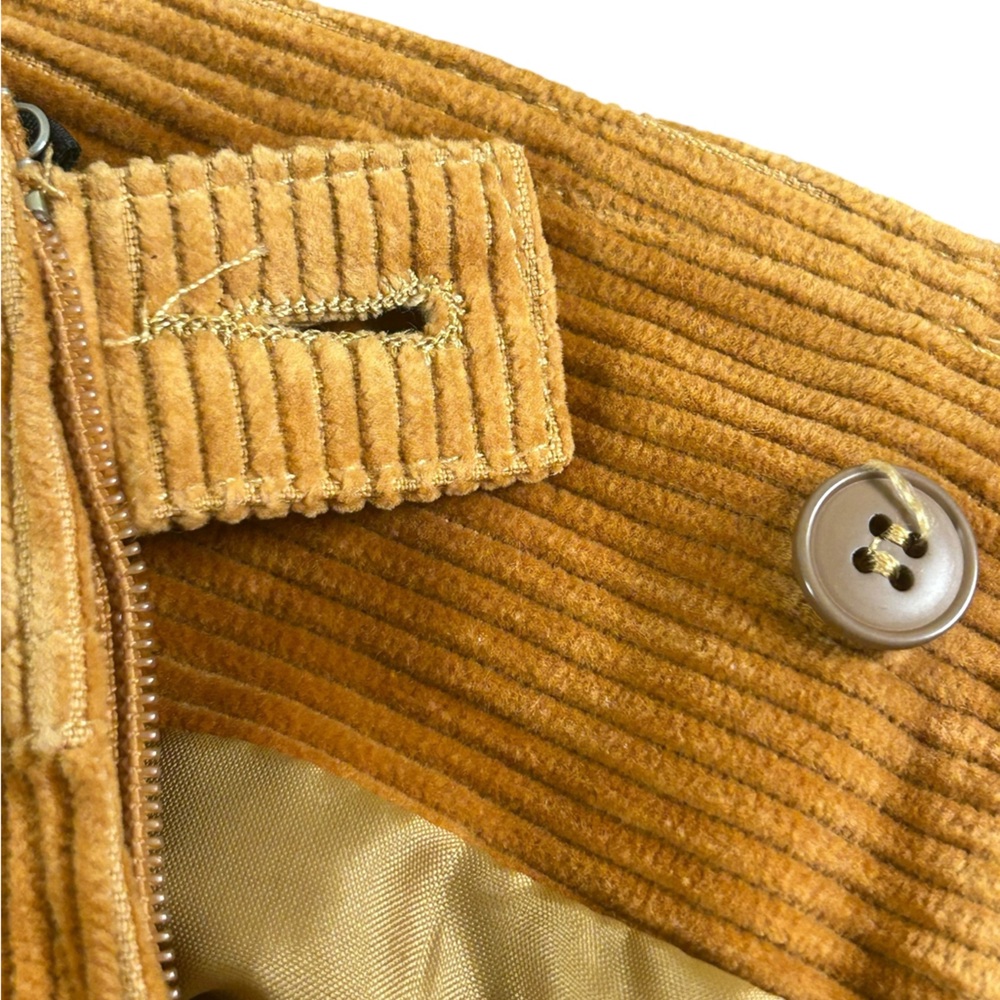 YVES SAINT LAURENT Variation VTG 80s 90s Corduroy Pencil Skirt Camel Brown EU 38 - Picture 10 of 16